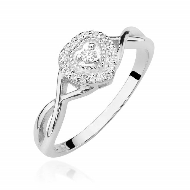 Inel Aur 14K cu Diamant 0.13 ct