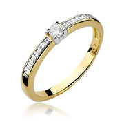 Inel Aur 14K cu Diamante Naturale 0.13 ct
