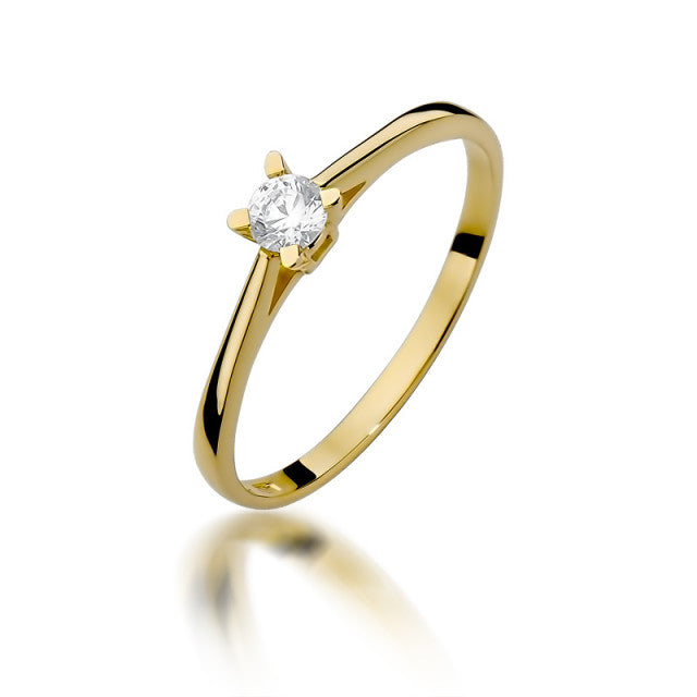 Inel Aur 14k cu Diamant 0.15 ct