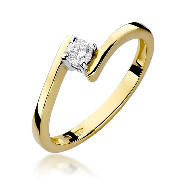 Inel Aur 14K cu Diamant 0.15 ct