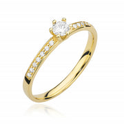 Inel Aur 14K cu Diamante Naturale 0.17 ct