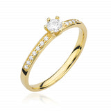 Inel Aur 14k cu Diamant 0.17 ct