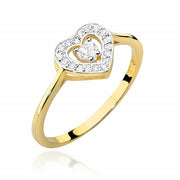 Inel Aur 14K cu Diamante Naturale 0.19 ct
