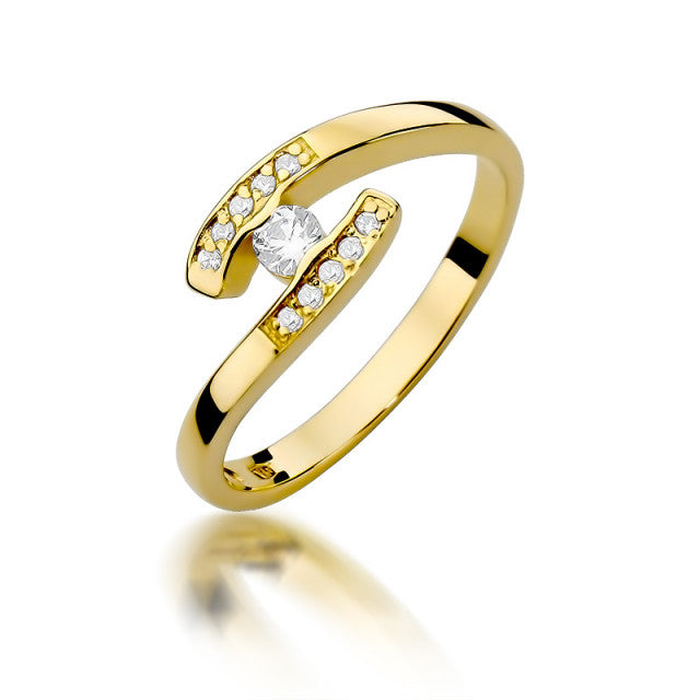 Inel Aur 14K cu Diamant 0.19 ct