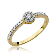 Inel Aur 14K cu Diamante Naturale 0.19 ct