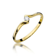 Inel Aur 14K cu Diamant Natural 0.09 ct