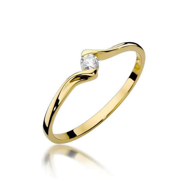 Inel Aur 14k cu Diamant  0.09 ct