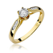 Inel Aur 14K cu Diamante Naturale 0.13 ct