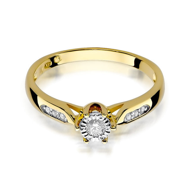 Inel Aur 14k cu Diamant 0.13 ct