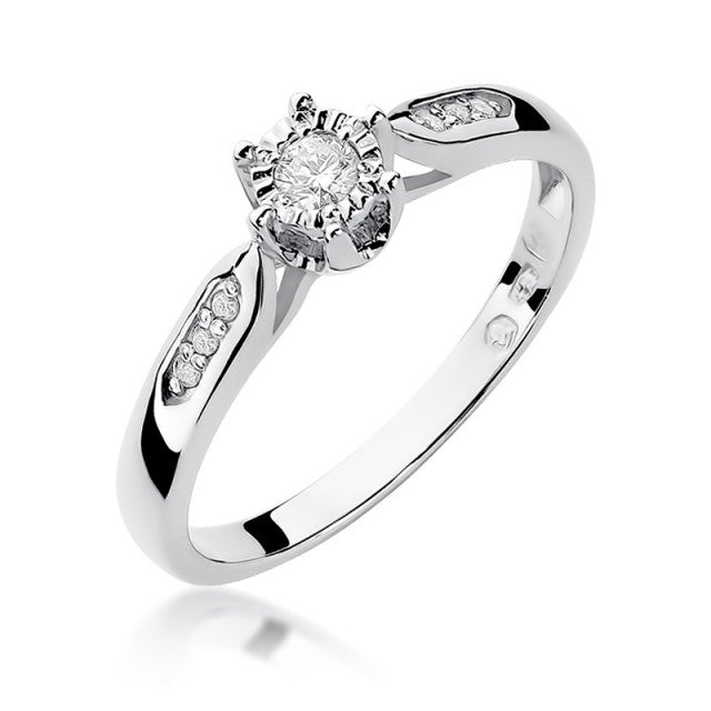 Inel Aur 14k cu Diamant 0.13 ct