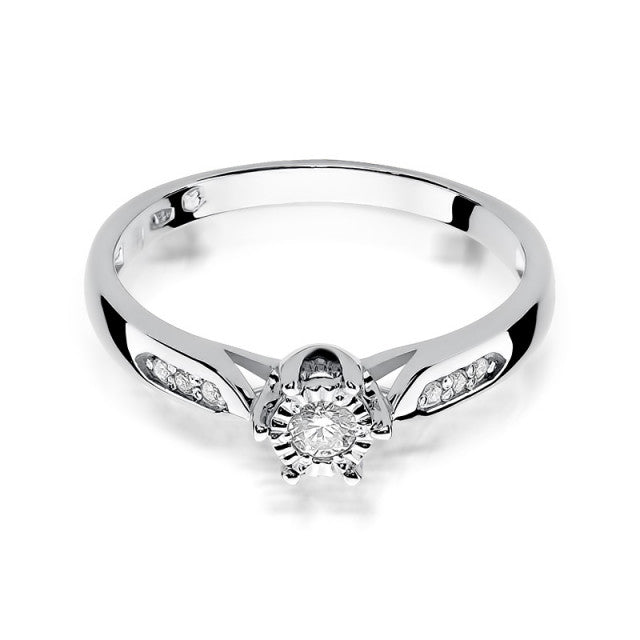 Inel Aur 14k cu Diamant 0.13 ct