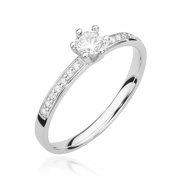 Inel Aur 14k cu Diamante 0.37 ct