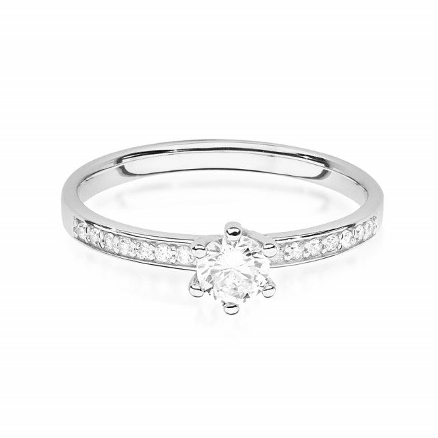 Inel Aur 14k cu Diamante 0.37 ct