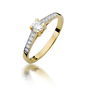 Inel Aur 14K cu Diamante Naturale 0.45 ct
