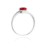 Inel Aur 14K cu Rubin 0.60 ct si Diamante 0.05 ct