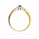 Inel Aur 14k cu Smarald 0.15 ct