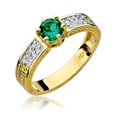 Inel Aur 14K cu Smarald 0.50 ct