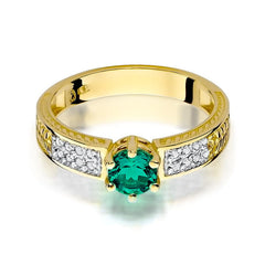 Inel Aur 14K cu Smarald 0.50 ct
