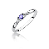 Inel Aur 14k cu Tanzanit 0.15 ct