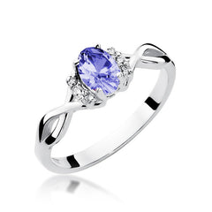 Inel Aur 14k cu Tanzanit 0.40 ct