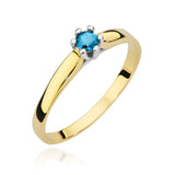 Inel Aur 14k cu Topaz 0.15 ct