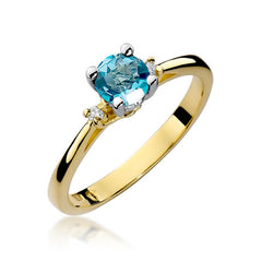 Inel Aur 14K cu Topaz 0.50 ct