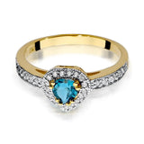 Inel Aur 14k cu Topaz 0,50 ct