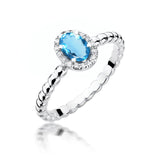 Inel Aur 14k cu Topaz 0.50 ct