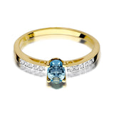 Inel Aur 14k cu Topaz 0.50 ct