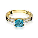 Inel Aur 14k cu Topaz 0.70 ct