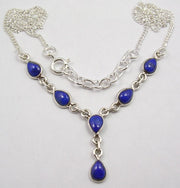 Lantisor Argint 925 Lapis Lazuli 47.5 cm lungime