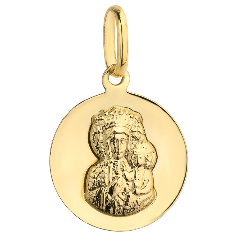 Medalion Aur 14k cu Fecioara Maria si Iisus