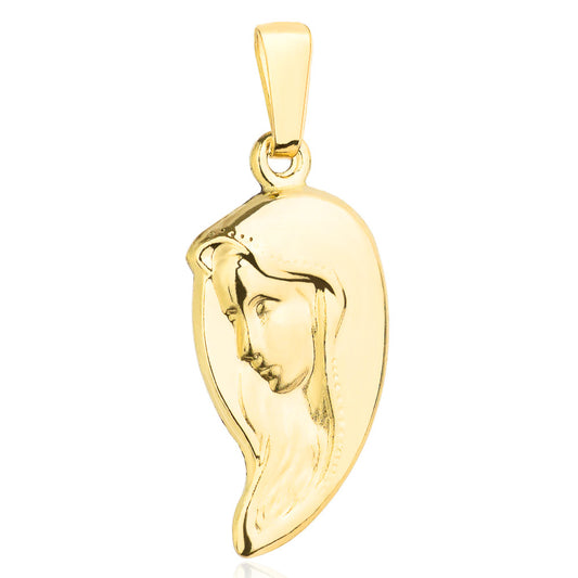 Medalion de aur cu imaginea Fecioarei Maria