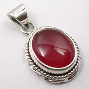 Pandantiv Argint 925 cu Carnelian 2,4 cm lungime