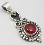 Pandantiv Argint 925 cu Carnelian 3,8 cm lungime