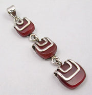 Pandantiv Argint 925 cu Carnelian 5.0 cm lungime