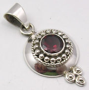 Pandantiv Argint 925 cu Garnet 3.6 cm lungime
