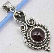 Pandantiv Argint 925 cu Garnet, 3,8 cm lungime