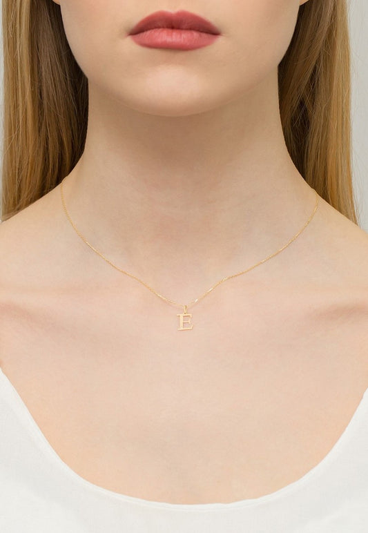 Pandantiv aur 14 K cu diamant 0.005 ct litera E 10x8.5 mm