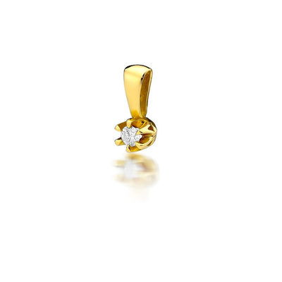 Pandantiv Aur 14 K cu Diamant 0.10 ct