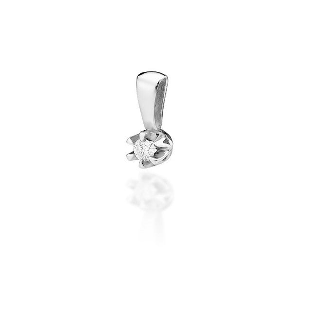 Pandantiv Aur 14K cu Diamant 0.10 ct