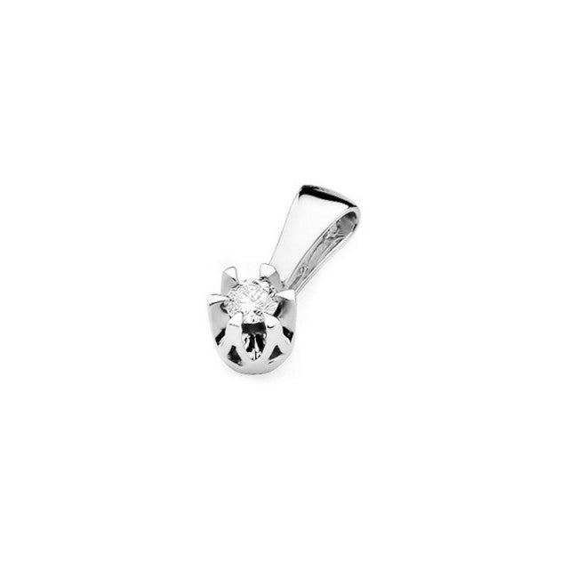 Pandantiv Aur 14K cu Diamant 0.10 ct