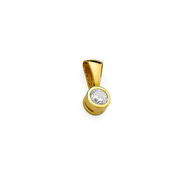 Pandantiv Aur 14 K cu Diamant 0.20 ct