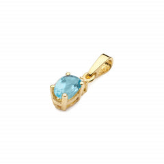 Pandantiv Aur 14 K cu Topaz 0.50 ct