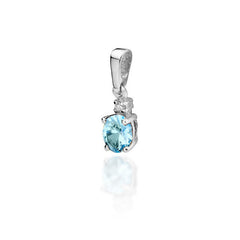 Pandantiv Aur 14 K cu Topaz 0.50 ct