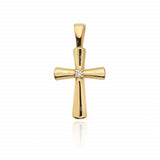 Pandantiv Cruce Aur 14 K cu Diamante 0.0145 ct