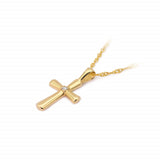 Pandantiv Cruce Aur 14 K cu Diamante 0.0145 ct
