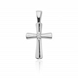 Pandantiv Cruce Aur 14 K cu Diamante 0.0145 ct