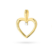 Pandantiv Aur 14K cu Diamant Natural 0.01 ct