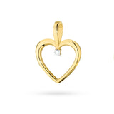 Pandantiv Inima Aur 14k cu Diamant 0.005 ct